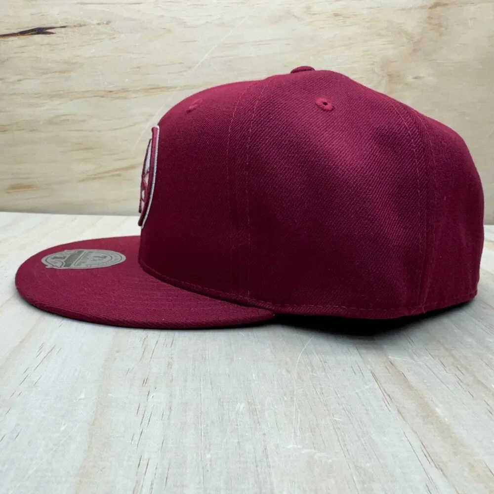 NEW Boston Red Sox Mitchell Ness Fitted sz 7 3/4 Liberty Fit Hat Cap Maroon